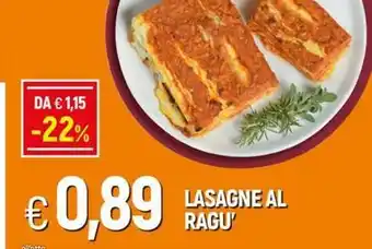 IperFamila LASAGNE AL RAGU' offerta