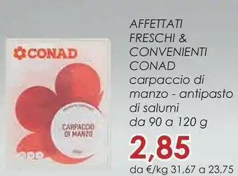 Conad City Conad - Carpaccio Di Manzo 90 G(ml) offerta
