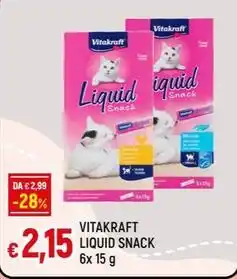 IperFamila VITAKRAFT LIQUID SNACK 6x 15 g offerta