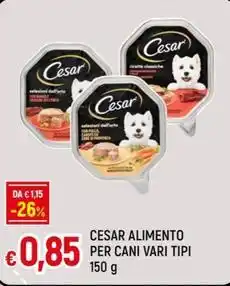 IperFamila CESAR ALIMENTO PER CANI VARI TIPI 150 g offerta