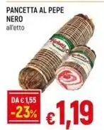 IperFamila PANCETTA AL PEPE NERO offerta