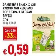 IperFamila GRANTERRE SNACK & VAI! PARMIGIANO REGGIANO DOP E TARALLINI GRAN PAVESI offerta