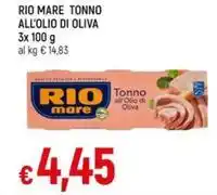 IperFamila RIO MARE TONNO ALL'OLIO DI OLIVA offerta