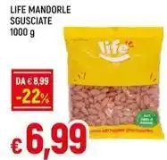 IperFamila LIFE MANDORLE SGUSCIATE 1000 g offerta