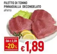 IperFamila FILETTO DI TONNO PINNAGIALLA DECONGELATO offerta