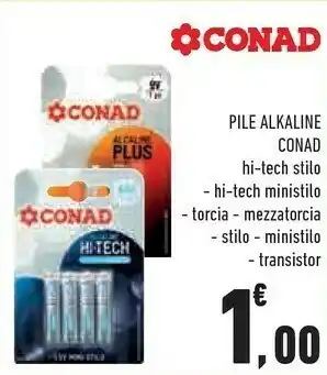 Conad City Conad Pile Alkaline offerta