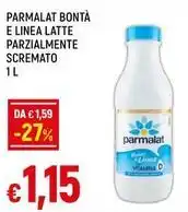 IperFamila PARMALAT BONTÀ E LINEA LATTE PARZIALMENTE SCREMATO 1L offerta