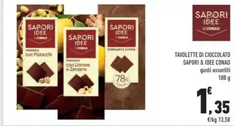Conad City Conad Sapori Idee Tavolette Di Cioccolato 100 G offerta