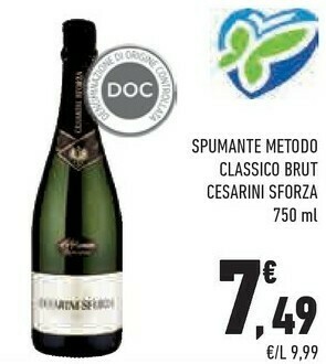 Conad City Cesarini sforza Spumante Brut 750 G(ml) offerta