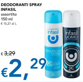 Migross Superstore DEODORANTI SPRAY INFASIL assortito 150 ml offerta