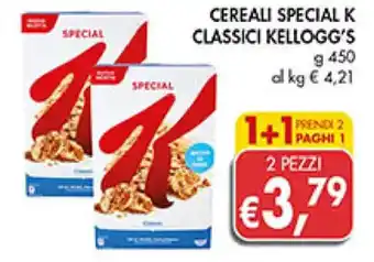 Coal CEREALI SPECIAL K CLASSICI KELLOGG'S g 450 offerta