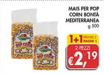 Coal MAIS PER POP CORN BONTÀ MEDITERRANEA g 500 offerta