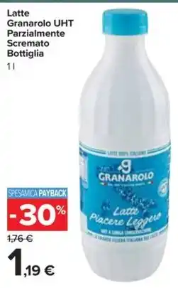 Carrefour Market Latte Granarolo UHT Parzialmente Scremato Bottiglia 1 l offerta