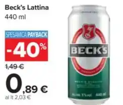 Carrefour Market Beck's Lattina 440 ml offerta