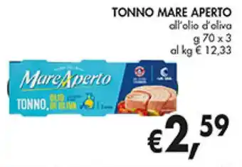 Coal TONNO MARE APERTO all'olio d'oliva g 70 x 3 offerta