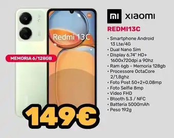 Fiducia & Convenienza Xiaomi Redmi 13C offerta