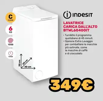 Fiducia & Convenienza INDESIT LAVATRICE CARICA DALL'ALTO BTWL60400IT offerta