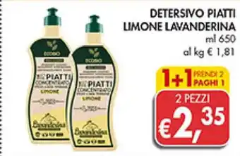 Coal DETERSIVO PIATTI LIMONE LAVANDERINA ml 650 offerta