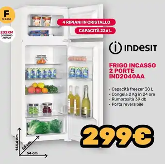 Fiducia & Convenienza INDESIT FRIGO INCASSO 2 PORTE IND2040AA offerta