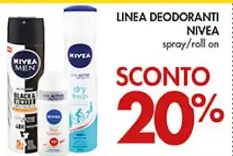 Coal LINEA DEODORANTI NIVEA spray / roll on offerta