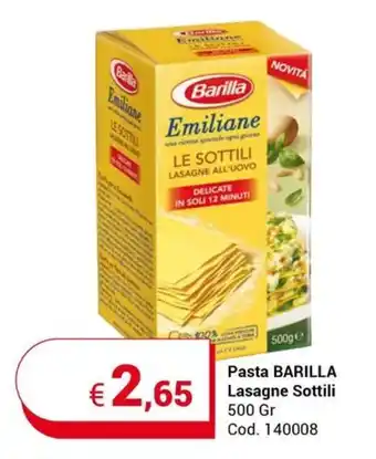 Centro Cash Pasta BARILLA Lasagne Sottili 500 Gr offerta