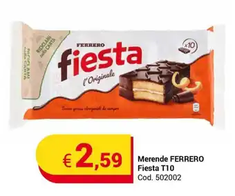 Centro Cash Merende FERRERO Fiesta T10 offerta