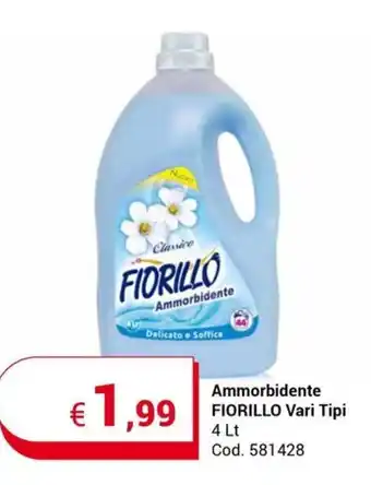 Centro Cash Ammorbidente FIORILLO Vari Tipi 4 Lt offerta