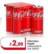 Centro Cash COCA COLA Regular Lattina 4x33 CI offerta