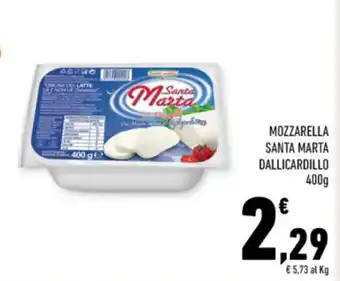 Conad MOZZARELLA SANTA MARTA DALLICARDILLO 400g offerta