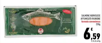Conad SALMONE NORVEGESE AFFUMICATO RIUNIONE 250g offerta