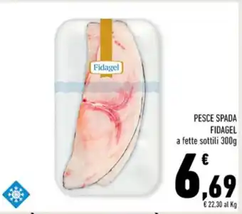 Conad PESCE SPADA FIDAGEL a fette sottili 300g offerta