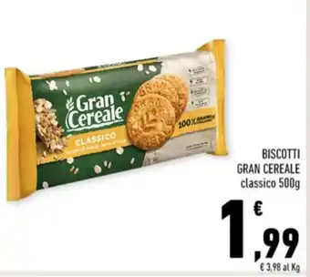 Conad BISCOTTI GRAN CEREALE classico 500g offerta