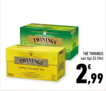 Conad THE TWININGS vari tipi 25 filtri offerta