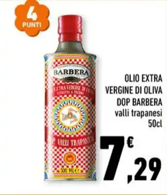 Conad OLIO EXTRA VERGINE DI OLIVA DOP BARBERA valli trapanesi 50cl offerta