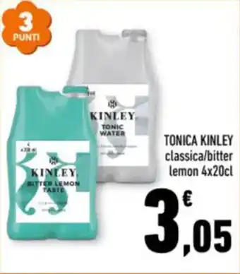 Conad TONICA KINLEY classica/bitter lemon 4x20cl offerta
