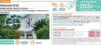 PESCHICI (FG) PARK HOTEL VALLE CLAVIA