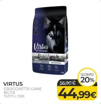 Arcaplanet VIRTUS CROCCHETTE CANE KG. 7.5 TUTTI I TIPI offerta