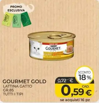 Arcaplanet GOURMET GOLD LATTINA GATTO GR.85 TUTTI I TIPI offerta