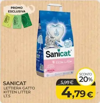 Arcaplanet SANICAT LETTIERA GATTO KITTEN LITTER LT.5 offerta