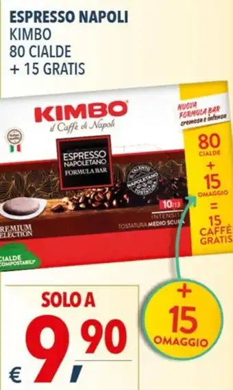 A&O Kimbo Napoli Espress 80 cialde + 15 gratis offerta