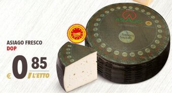 A&O Asiago Fresco Dop offerta