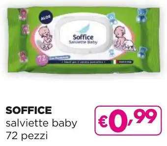 La Saponeria SOFFICE salviette baby 72 pezzi offerta