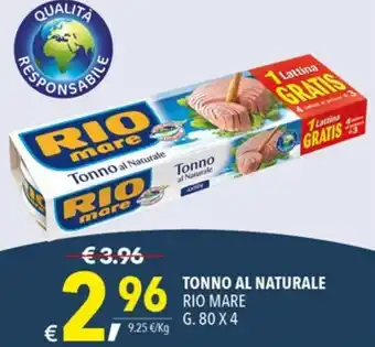 A&O Rio Mare Tonno Al Naturale 80g x 4 offerta