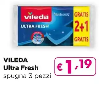 La Saponeria VILEDA Ultra Fresh spugna 3 pezzi offerta