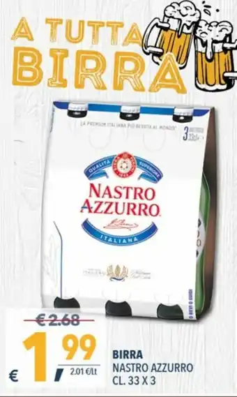 A&O Nastro Azzurro Birra 33cl x 3 offerta