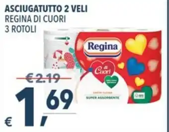 A&O Regina di Cuori Asciugatutto 2 Veli 3 Rotoli offerta