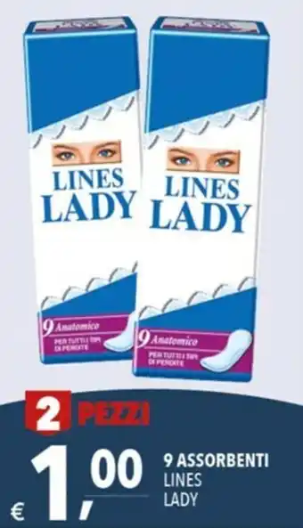 A&O Lines Lady 9 Assorbenti 2 pezzi offerta