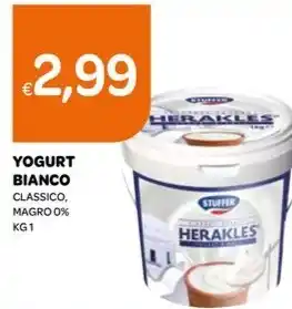 Ekom YOGURT BIANCO CLASSICO, MAGRO 0% KG 1 offerta