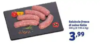 In'S Mercato Salsiccia fresca di suino Italia 500 g offerta