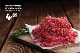 In'S Mercato Macinato scelto di bovino adulto 500 g offerta